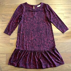 LOFT Petite Purple Floral Ruffle Dress - Size XSP